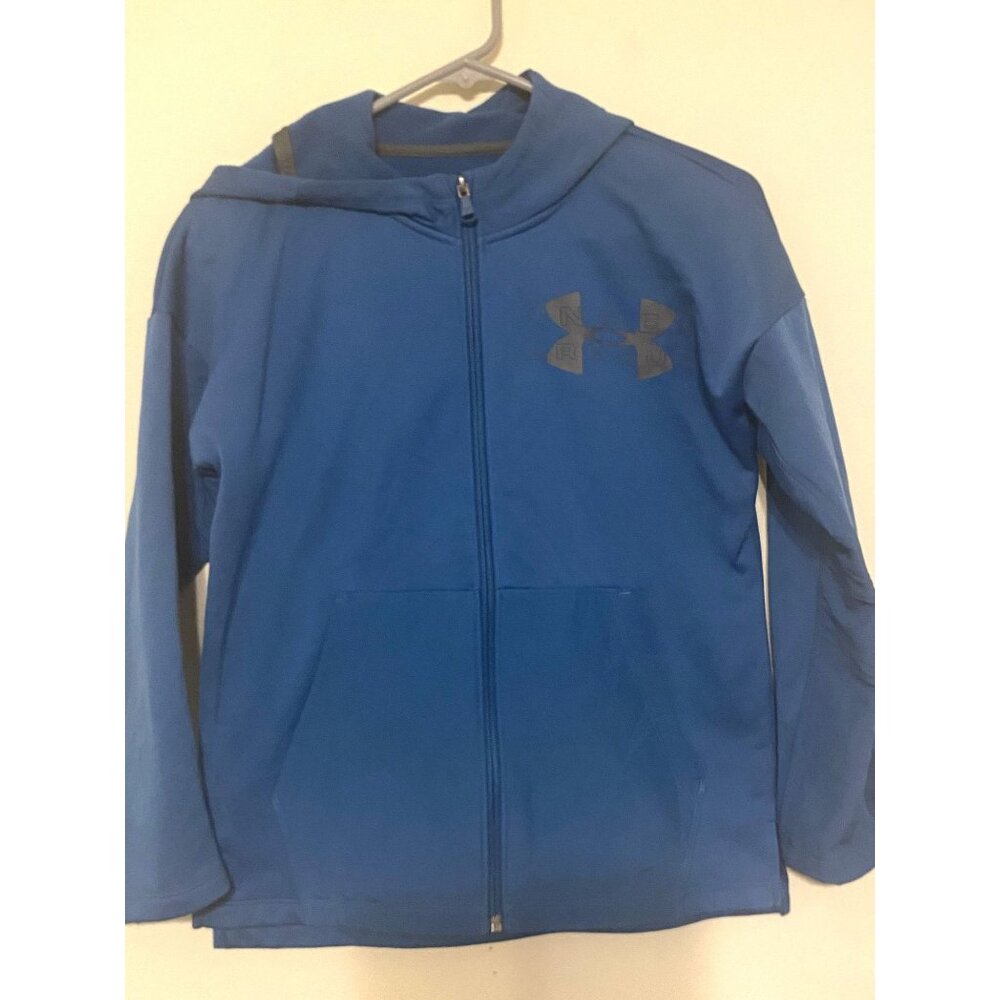 Boys'‎ Under Armour Royal Blue Full Zip Fleece Hoodie Loose Fit Size Medium